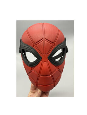 Hasbro Spider-Man Red Plastic Face Mask Adjustable Kids One Size